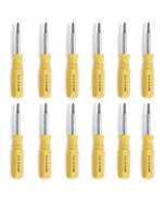 Lutz 6-In-1 Pocket Size Yellow Screwdriver, 26040 (Pack of 12) - $93.39