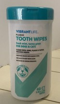 40 Vibrant Life Plaque Tooth Wipes 5&quot; by 5&quot; for Cats and Dogs 590724 - $9.95