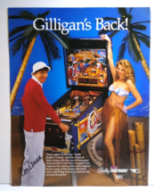 Gilligan&#39;s Island Pinball Machine Flyer Original 1991 Art Bob Denver 8.5&quot; x 11 - £19.96 GBP