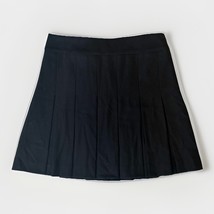 Nasty Gal Tailored Pleated Mini Skirt Black Size 4 Side Zipper Womens NEW - $34.65