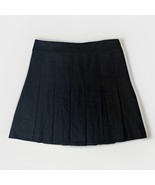Nasty Gal Tailored Pleated Mini Skirt Black Size 4 Side Zipper Womens NEW - $636.70 MXN