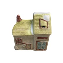 Miniature Christmas Holiday Village 2 Story House Ceramic Primitive - $12.59