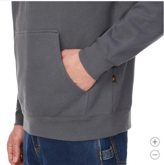 Caterpillar Mens Hoodie Gray Grey Kangaroo Pocket Heavyweight Long Sleeve Item image 6