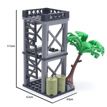 World Sentry Post Lookout Tower Tree Scene Military City Building Blocks... - $17.99