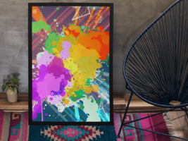 Abstract Wall Art Colorful splash Decor Printable Download - £5.57 GBP