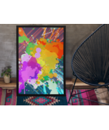 Abstract Wall Art Colorful splash Decor Printable Download - £5.49 GBP