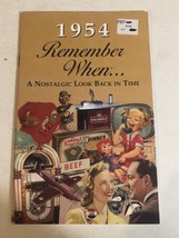 Remember When 1954 Booklet Nostalgia Book Ephemera  Box3 - $5.93