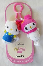 Hallmark Itty Bittys Clippys Sanrio Hello Kitty &amp; My Melody Plush Clippy - £10.16 GBP
