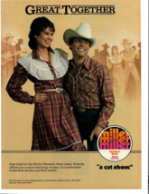1984 Miller Western Wear Vintage Print Ad A Cut Above Western Cowboy Cowgirl - £7.74 GBP