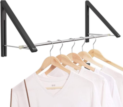 Anjuer Retractable Clothes Rack - Wall Mounted Folding Clothes Hanger Drying Rac - £27.45 GBP