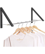 Anjuer Retractable Clothes Rack - Wall Mounted Folding Clothes Hanger Dr... - £27.52 GBP