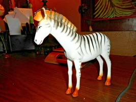 Vintage 1987 AAA Toy Zebra Figurine Made In China Hard Rubber Good Condition - £9.86 GBP