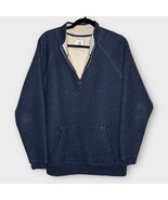 FLINT AND TINDER Sherpa Lined Quarter Zip in Navy Size XL Outdoor Huckberry - $130.71 CAD