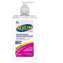 Aqium Ultra Anti-bacterial Hand Sanitiser in a 375mL Pump - $73.25