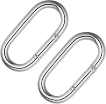 4 Inch Carabiner Clip Heavy Duty Spring Snap Hook Oval Shape 2pcs 10x100mm - £18.96 GBP
