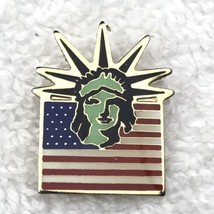 Statue Of Liberty Pin Vintage 1983 Liberty Island Souvenir 80s New York - $11.89