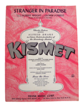 Kismet Broadway Musical “Stranger In Paradise” Vintage Piano Music Sheet 1958 - £7.92 GBP