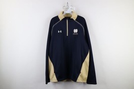 Under Armour Mens 2XL Loose Notre Dame University Half Zip Pullover Top ... - £43.01 GBP