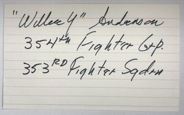 Willie Y. Anderson (d. 2011) Signed Autographed 3x5 Index Card - Fighter... - £19.67 GBP