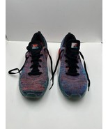 Nike Flyknit Max Blue Lagoon Bright Crimson Sneaker Shoes Size 14 620469... - $74.24