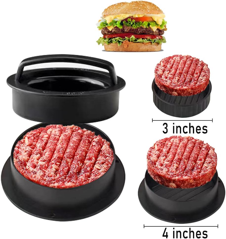 Leden Burger Press Hamburger Press Patty Maker for BBQ Grill 3-In-1 Non Stick St Item image 4