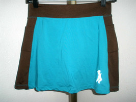 Women&#39;s Runningskirts.com Turqouise/Brown Running/Tennis Skirt Sz 2 (app... - $29.69