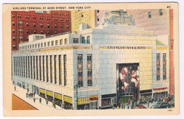 Postcard New York City NY Airlines Terminal At 42nd Street - £3.88 GBP