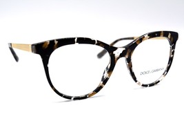 Dolce&Gabbana DG3316 911 Havana Clear Authentic Eyeglasses Frame Rx 50-18 W/CASE - $125.53