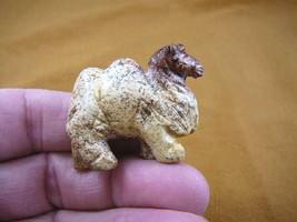 (Y-CAM-566) TAN RED Jasper CAMEL camels gem stone gemstone carving DROME... - $14.01