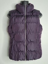 Eddie Bauer Womens Purple GooseDown Vest Jacket XS Full Zip Insulated Sleeveless - £19.76 GBP