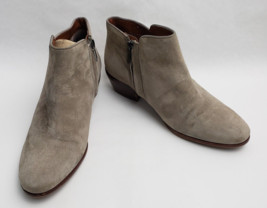 Sam Edelman Women&#39;s Shoes Booties Beige Heels Petty Side Zip Size 7.5M - £31.07 GBP