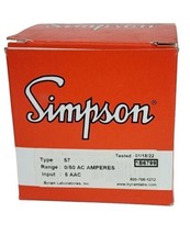 NIB SIMPSON TYPE: 57 TIME METER 0-50 AC AMPERS - $52.95