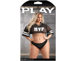 Fantasy Lingerie Play Real MVP Cropped Jersey Top &amp; Lace Up Panty Costum... - $39.95