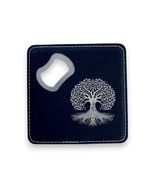 Coaster W/BOTTLE OPENER - Celtic Tree of Life - SET OF 2 (Black/Silver) - $19.59
