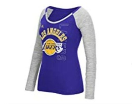 Adidas Women&#39;s Los Angeles Lakers Liquid Dots Long Sleeve T-Shirt, Purpl... - £19.77 GBP