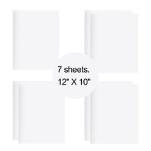 7 Sheets White HTV Iron On Heat Transfer Vinyl for T-Shirts Cricut Silho... - £8.59 GBP