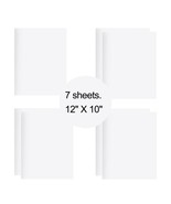7 Sheets White HTV Iron On Heat Transfer Vinyl for T-Shirts Cricut Silho... - £8.64 GBP