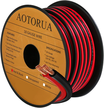 50FT 18/2 Gauge Red Black Cable Hookup Electrical Wire, 18AWG 2 Conducto... - $243.49 MXN