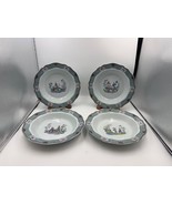 Set of 4 Wedgwood Etruria ROUEN CHINOIS 10&quot; Large Rim Soup Bowls - $561.09 CAD