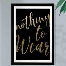 Wynwood Studio Nothing To Wear Gold Framed Art, Black/Gold, NWT - $51.11