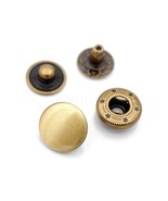 10 Pack Snap Fasteners Color Plated Solid Brass Metal Snaps Heavy Duty P... - £19.01 GBP