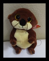 Ty Beanie Bellies Mitch The Otter Big Gold Glitter Eyes NEW - $14.16 CAD