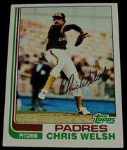 Chris Welsh, Padres,  1982  #376  Topps Baseball Card GD COND - £0.77 GBP