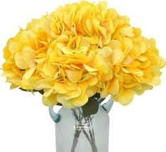 Blooming Paradise 5 Artificial Fake Flowers Plants Silk, Yellow，5 Flower Heads - $44.99