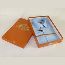 Mens 100% Egyptian Cotton Shirt French Cuffs Wrinkle resistance Enzo 61102 Blue image 3