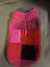 Pink Sherpa Dog Cat Pet Sweater Vest Jacket w/ Pocket Size Small S Boots... - £26.69 GBP