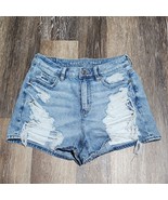 Women Sz 4 American Eagle Comfort Stretch Waistband Distressed Denim Mom... - $14.50