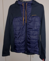 Decathlon Quechua Hoodie Men's S Blue Quilted &amp; Knit Zip Hoodie-S-NWT-Nice - $24.00