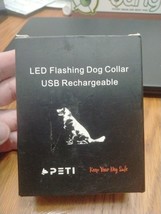 LED Flashing Dog Collar USB Rechargeable Red Small - £7.86 GBP