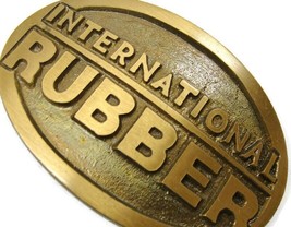 Vintage Belt Buckle International Rubber Brass Canada - £30.05 GBP